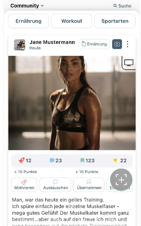 Delegowanie przez Wspólnotę z reakcjami i wymianą w Fitness Nation Obowiązujące